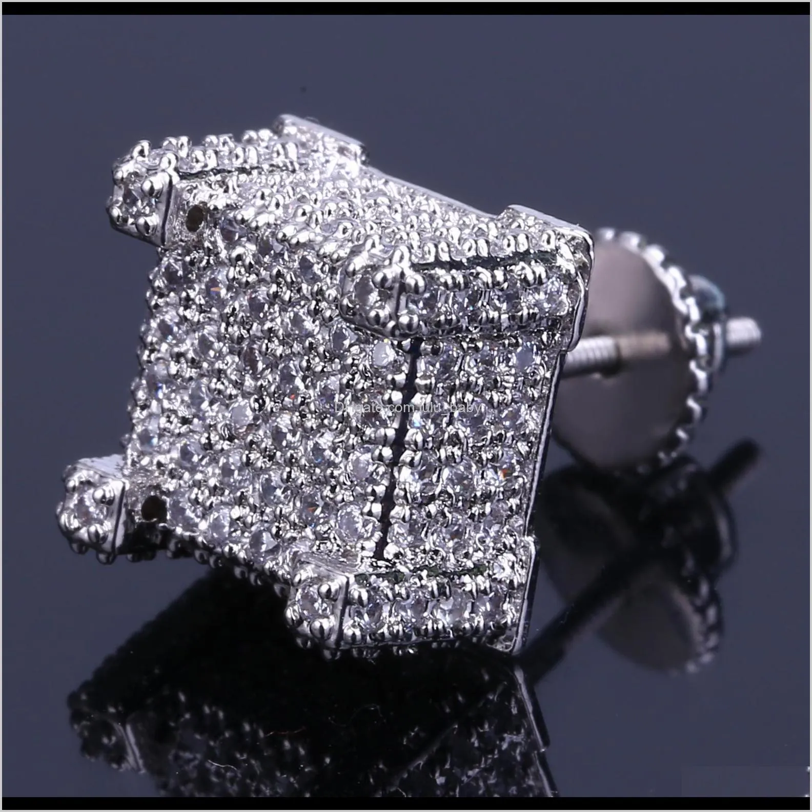 2021 earrings fashion designer luxury new cz hip bling diamond diamond gold stud earrings mens hop stud mens for jewelry rjerm