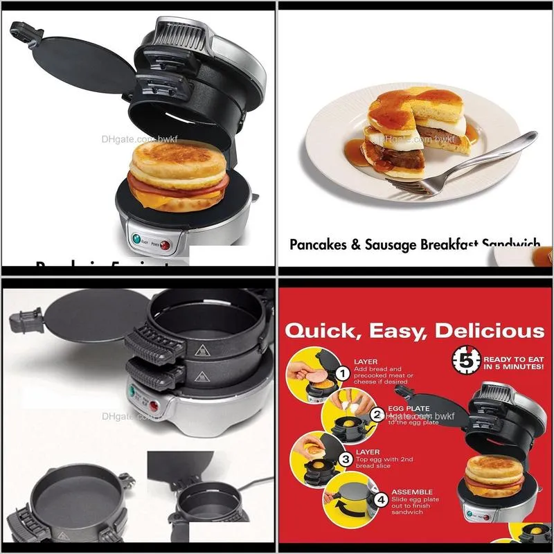 electric egg sandwich maker mini grill pancake panini baking plates toaster multifunction non-stick hamburger breakfast machine