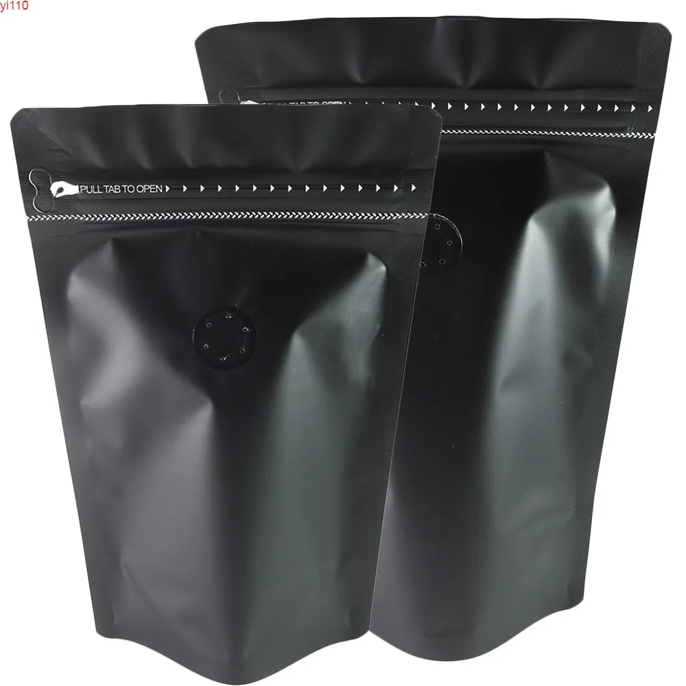 Sacchetti di plastica da cucina ecologici Stand Up Coffee Bean Zip Lock Organizer Foglio di alluminio Mylar Storage con Valvegoods