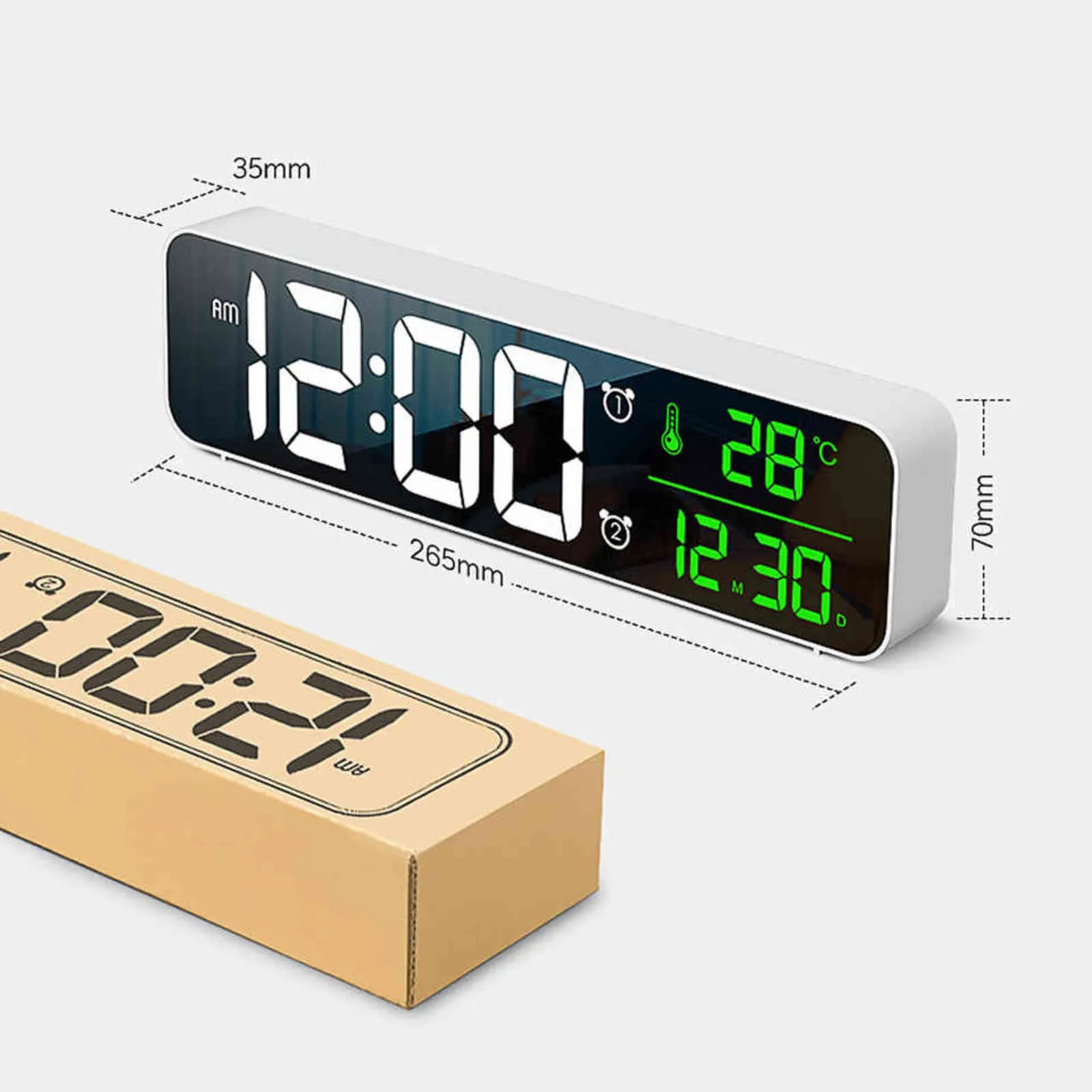 Musik LED Digital Wecker Uhr Tischuhr Digitale Temperatur Datum
