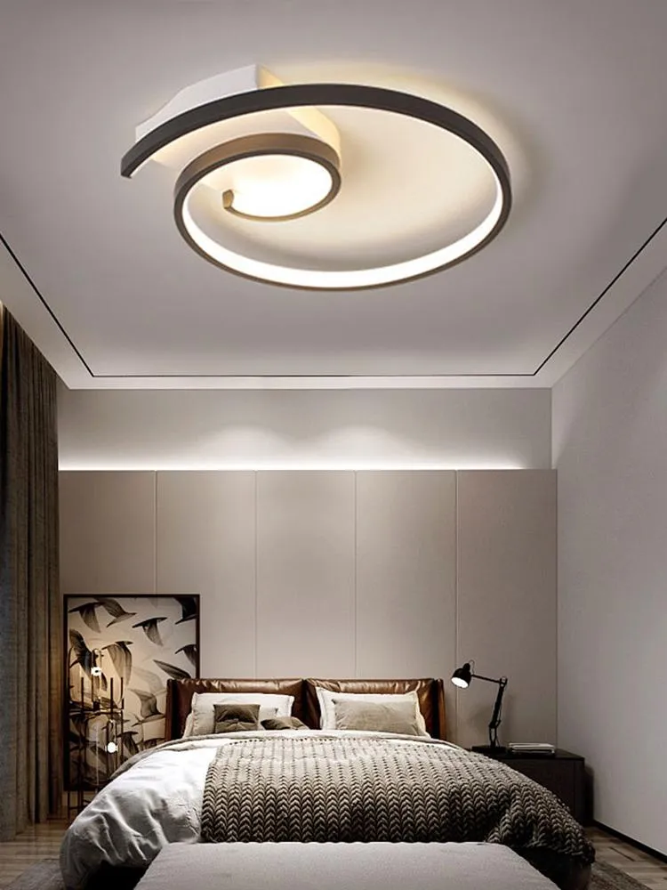 Luces de techo Iluminación de araña moderna para dormitorio, cocina, sala de estar, restaurante, vestíbulo, diseño redondo blanco, lámpara colgante LED forjada