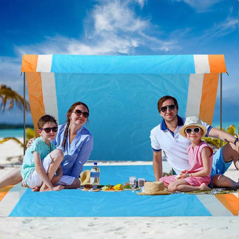 Waterproof Beach Towel Blanket Pocket Sand Free Large Portable Mat Camping Outdoor Picnic 210728