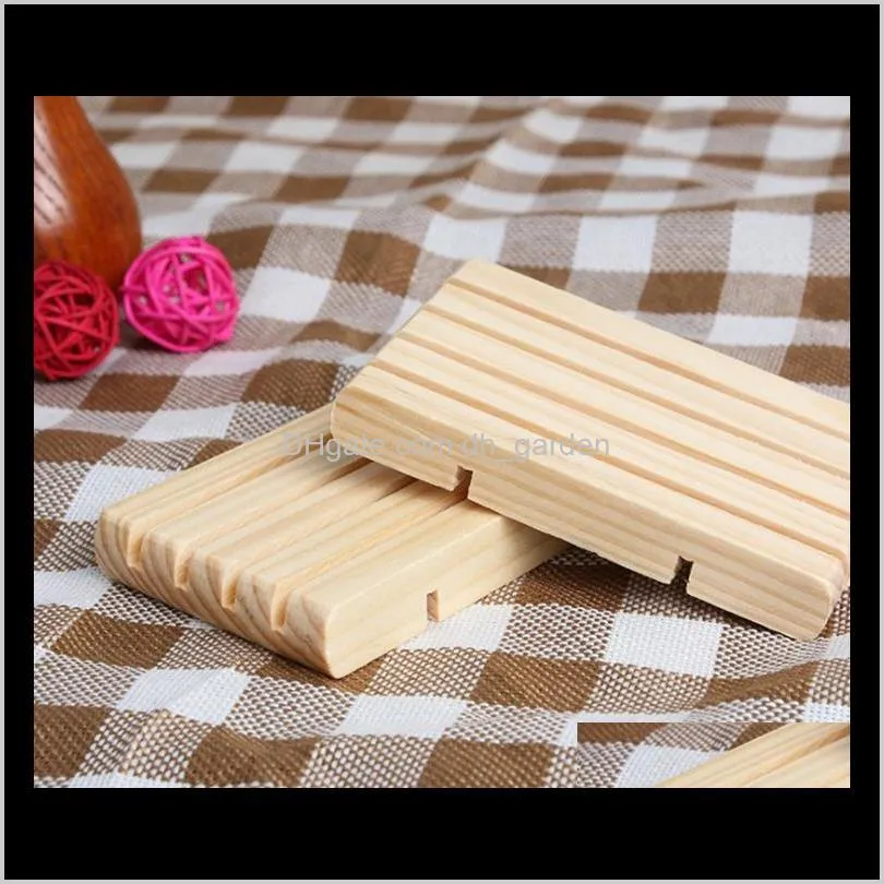 handmade wood soap holder pine soap tray bathroom soap dishes with groove multi functional kitchen storage tool sn2465