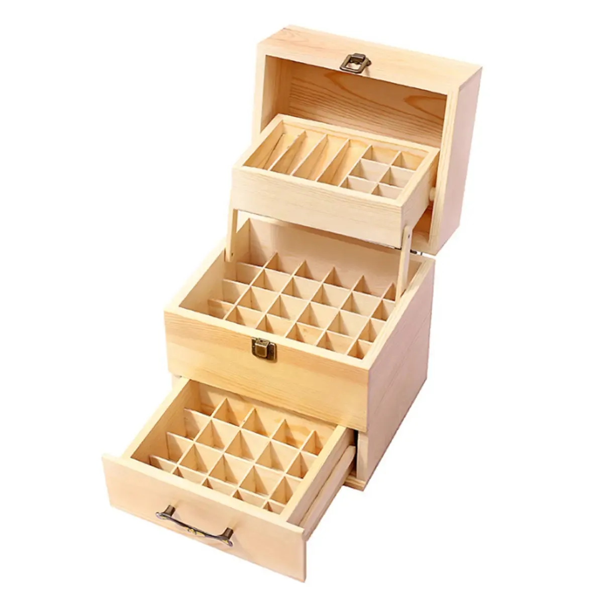 Caja De Madera Decorativa Apilable, Juego De 3 Para Exhibici