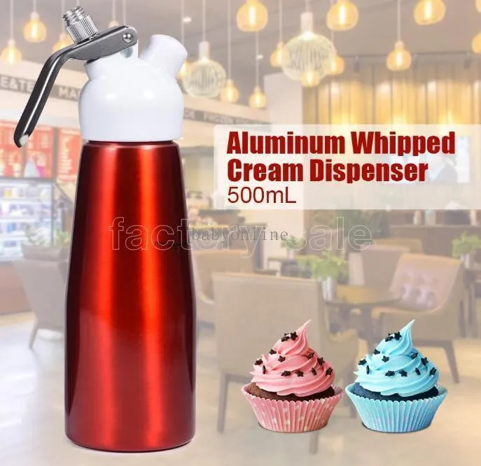 500 ml N2O Dispenser Cream Whipper Coffee Dessert Sauces Butter Whipper Aluminium Alloy Cream Foam Maker Cake Tools Sea