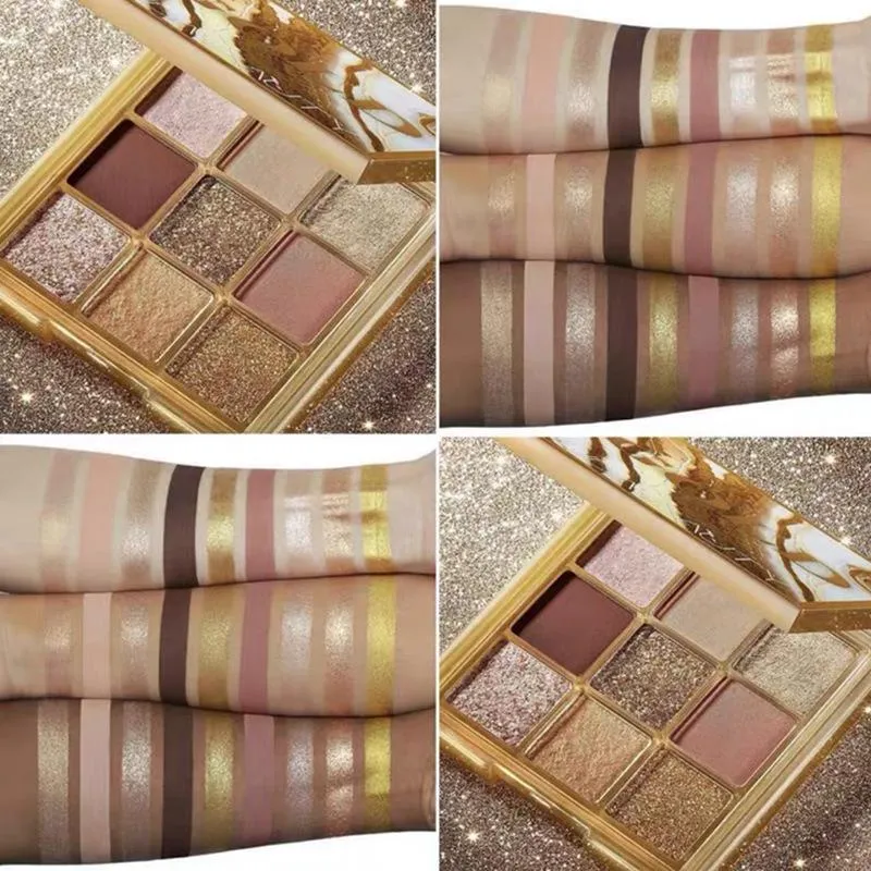 Prix de gros Marque de haute qualité 9 couleurs GOLD Beauté fard à paupières maquillage ombre à paupières plaquette