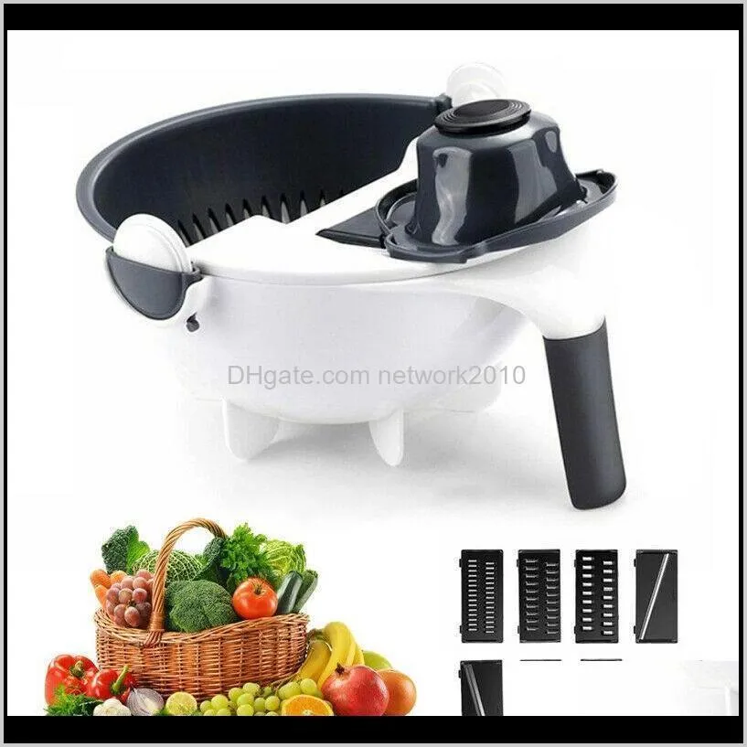 rotate vegetable cutter with drain basket manual slicer magic multifunctional veggie fruit shredder grater slicer mandoline choppers