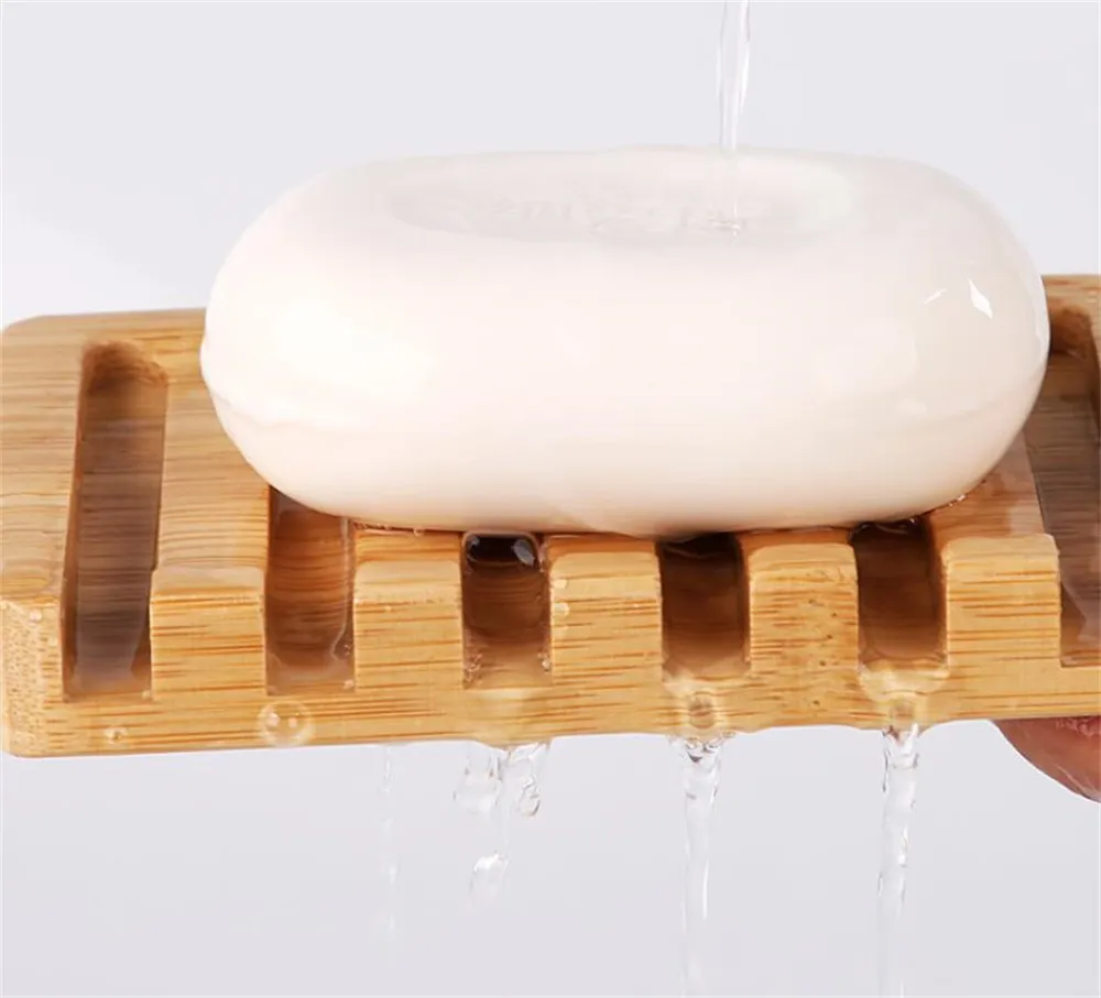 Bambus Seifenablage / Seifenschale  Naturholz, Bio-Stil, Fr Dusche, Bad &  Kche