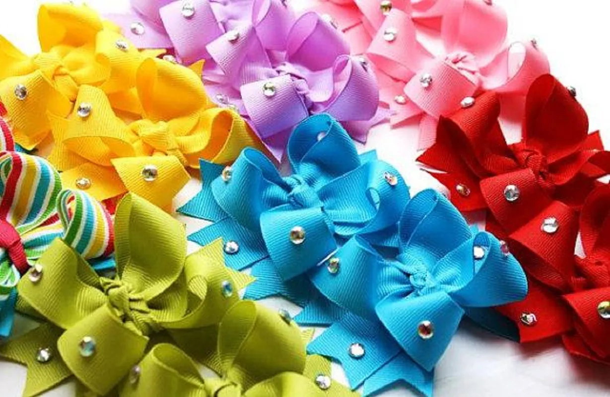 Wholesale-girls hair beautiful headbands with hair bows crochet headband Hair Accessories 120pcs/lot