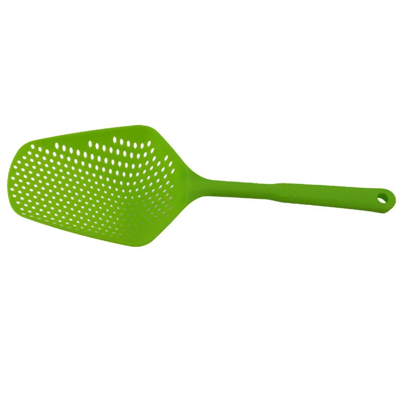 Plastic Drain Shovel Steilers Water Lekkende Ijs Schoppen Colanders Soep Lepel Lepepel Skimmer Fry Food Mesh Filter Keuken Gadget Keuken Accessoires HY0309