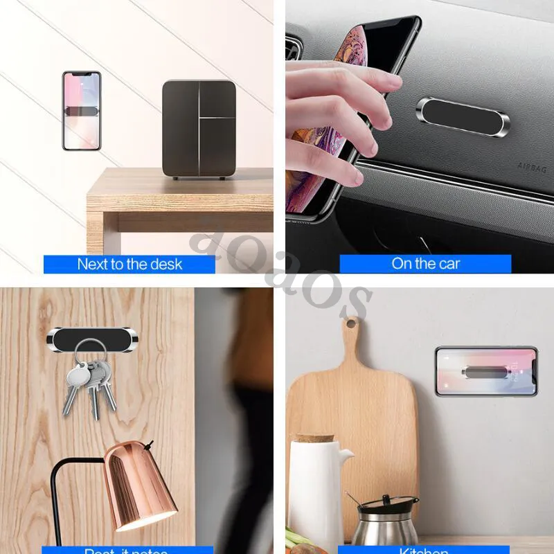 F6 Magnetic Car Phone حامل Mini Mini Metal Plate Magnet الهاتف الخليوي واقفًا للهاتف المحمول في سيارة Magnet Strong Adsorption Car Car