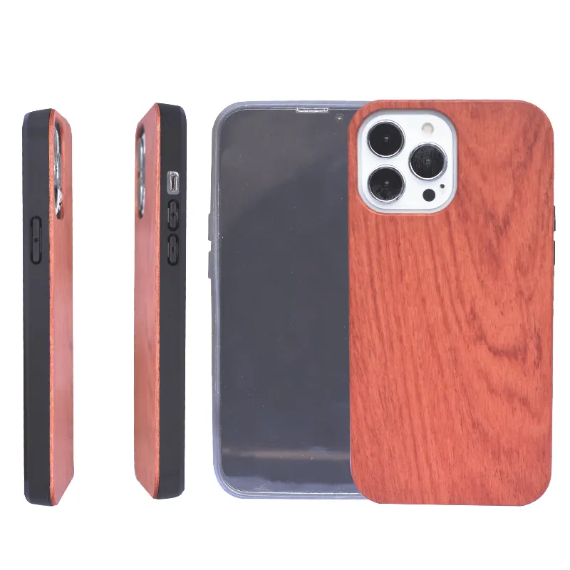 Fabriksgrossist Trä telefonfodral för Iphone 13 PRO MAX 12 MINI 11 Blank Cherry Wooden Cover Woody Case Hög kvalitet