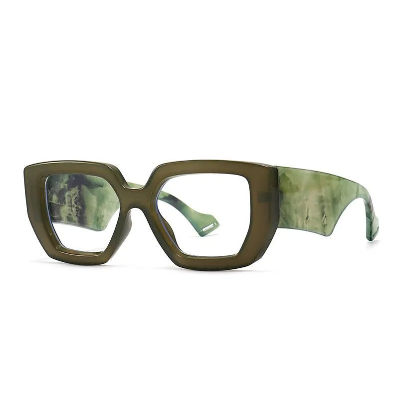 نظارات شمسية مكافحة الضوء الأزرق حظر النساء النظارات إطارات الأخضر البصرية واضحة عدسة شفافة الأزياء الإطار وصفة النظارات الكمبيوتر