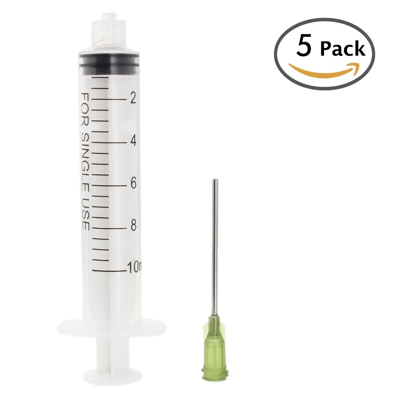 Seringues de 10 ml avec aiguille à pointe émoussée 14Ga 1,5 \ '\' - Idéal pour applicateur de colle, distribution d'huile (lot de 5)