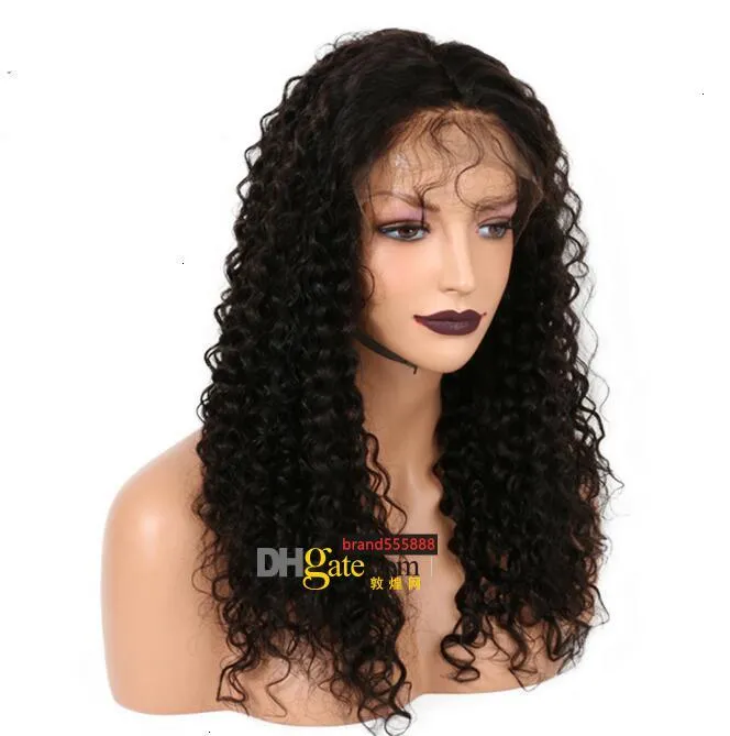 150% Density Kinky Curly Lace full lace wigs Human Hair Wigs For Women With Baby Hair Brazilian Non-Remy Wigs Bleacehd Knots