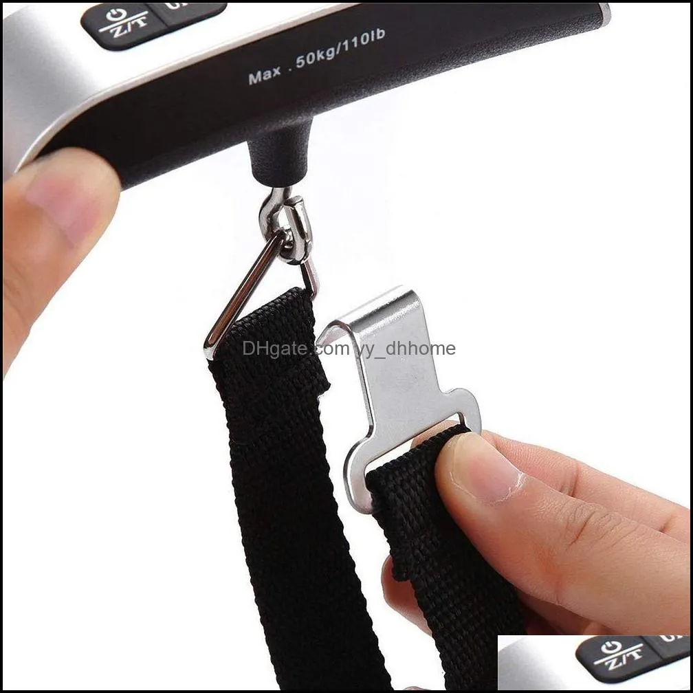 Fashion Hot Portable LCD Display Electronic Hanging Digital Luggage Weighting Scale 50kg*10g 50kg /110lb Weight Scales