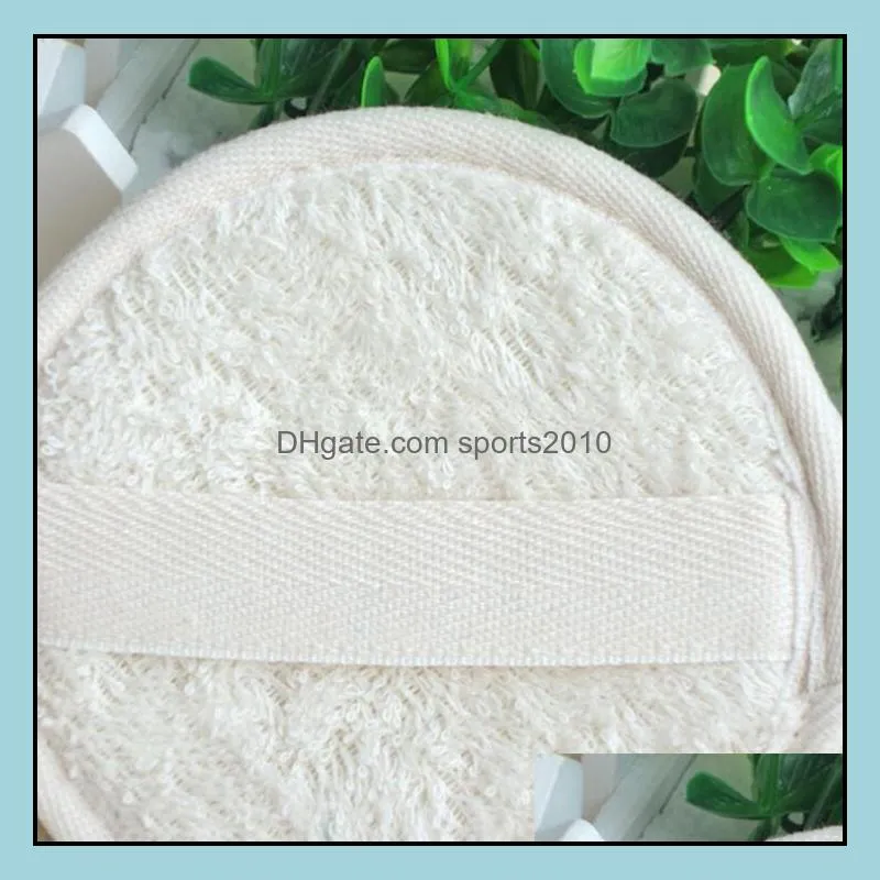 10*10cm Round Shape Natural Loofah Pad Skin Scrubber Loofah Sponge Bath Shower Face Body Exfoliator Bath Pad LX1132