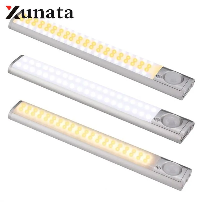 Czujnik ruchu ludzkiego Ciała USB Ładowanie indukcyjne Night Light LED pod szafką Kuchnia Szafa Lampa Wall Schody