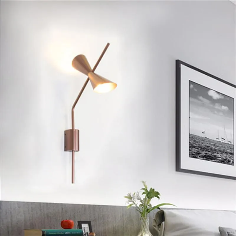 Vägglampa Nordic Loft Design Led Modern Creative Bar El Room Living Bedside Aisle Trappor Kläder Shop Sconce