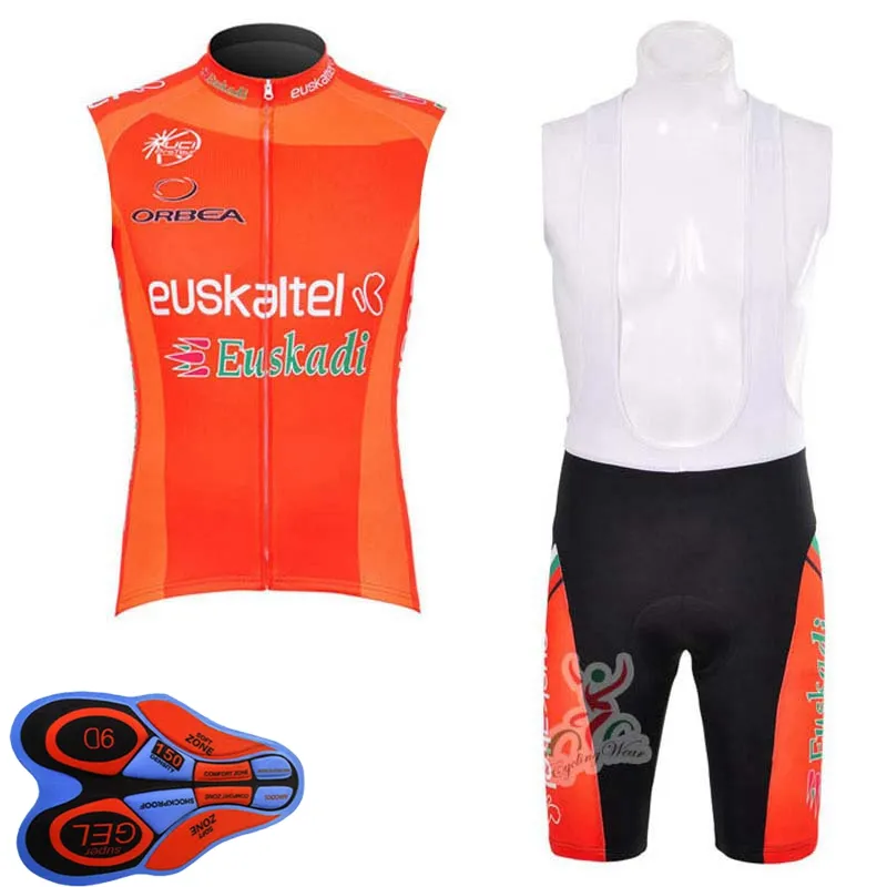 EUSKALTEL Team 2021 Sommer Atmungsaktive Herren Radfahren Sleevless Jersey Weste Bib Shorts Set Fahrrad Kleidung Fahrrad Uniform Outdoor Sport Tragen ropa Ciclismo S21050628