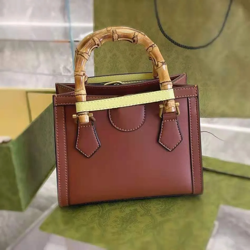 Top bamboo designer bags slub handle women handbag solid color leather purse Mini the highest quality woman handbags compact button small square bag