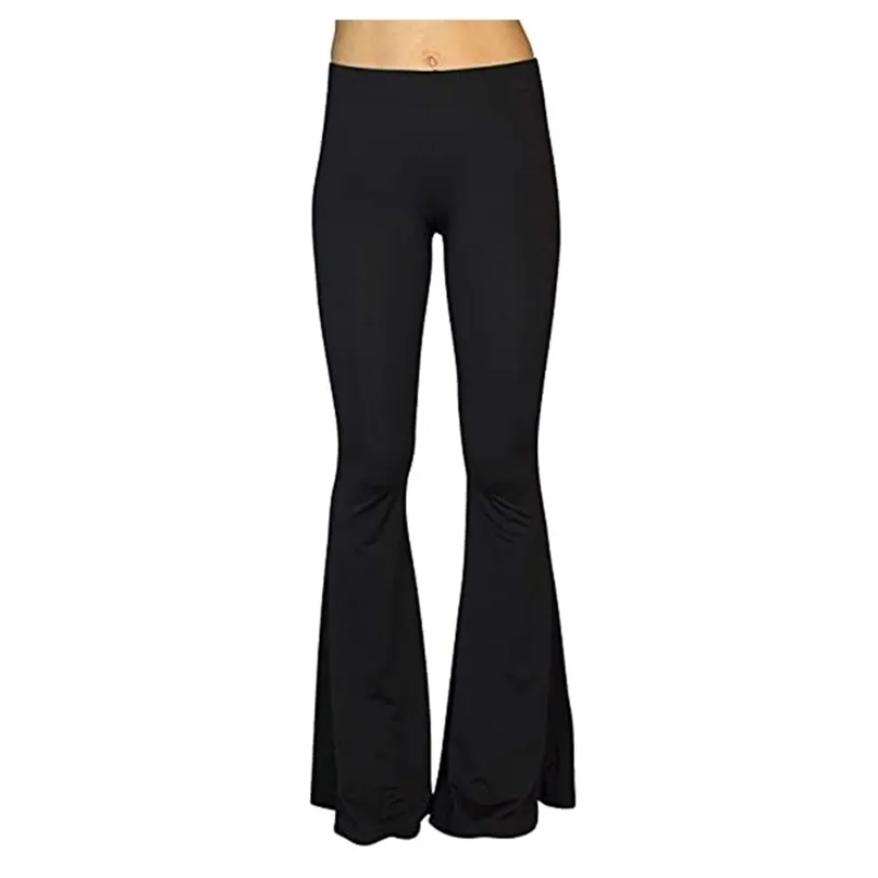 Femmes Taille Haute Leggings Mode Sexy Pantalon Gypsy Comfy Ethnic Tribal Stretch Palazzo Années 70 Bell Bottom 211115