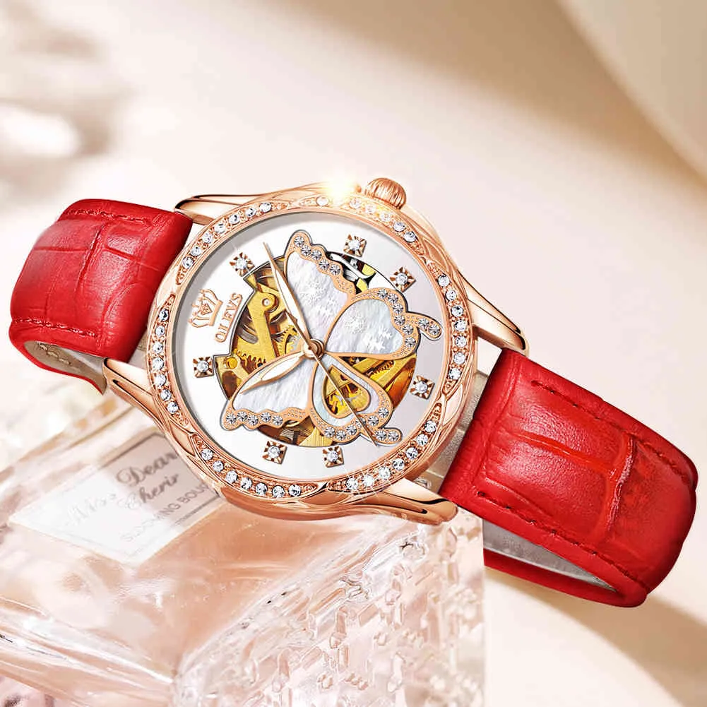 Women's Automatic Mechanical Wristwatch luxury brand fashion ladies watch luminous waterproof female clock Hollow design