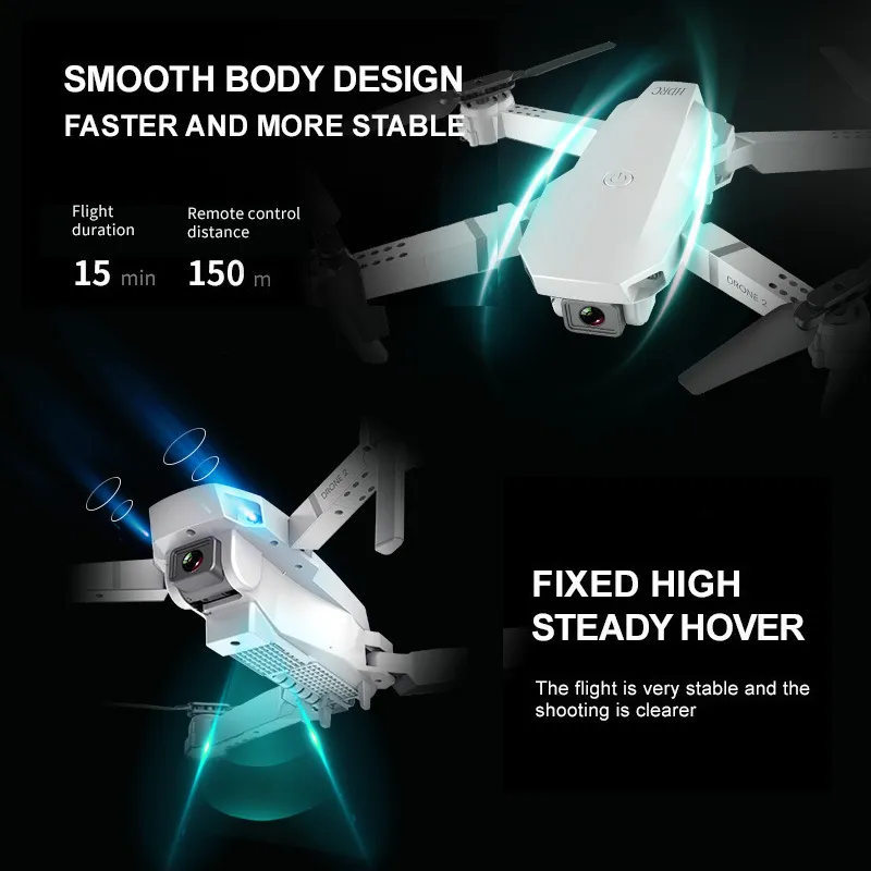 Super E59 RC LED Mini Drone with 4K HD Camera Aerial Photography Helicopter 360 Degree Flip WIFI FPV Long Battery Life