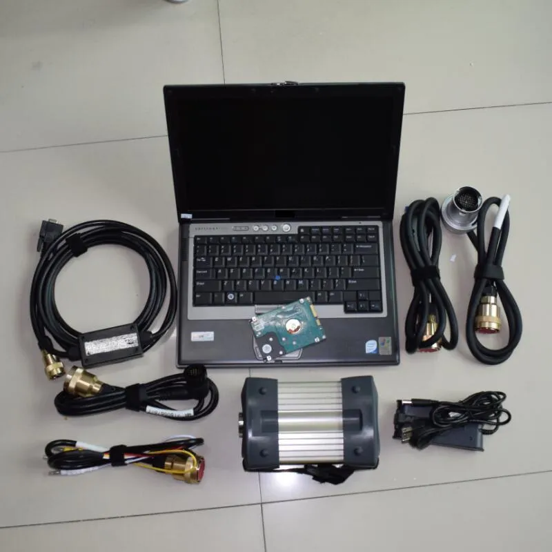 Kodläsare skannar verktyg Professionell diagnostisk bil MB -stjärna C3 Scanner Automotive med V2014.12 Second Hand Laptop Används D630 4GBCodeCode