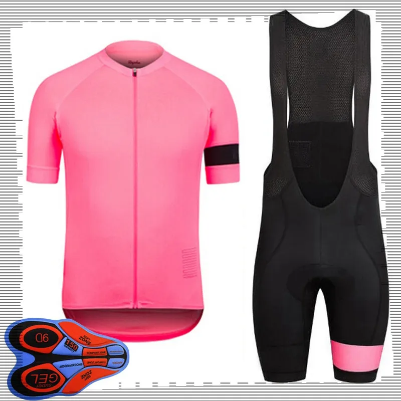 Equipo RAPHA Ciclismo Mangas cortas jersey (babero) conjuntos de pantalones cortos Hombres Verano Transpirable Ropa de bicicleta de carretera MTB bicicleta Trajes Uniforme deportivo Y21041478