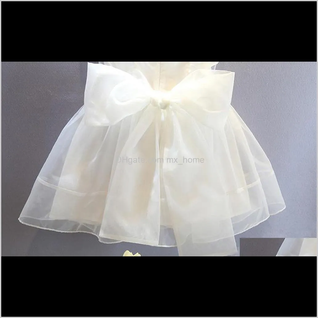 new summer ruffles doll shirt dress children`s girls clothing kids clothes fairies dress baby girl solid princess dress