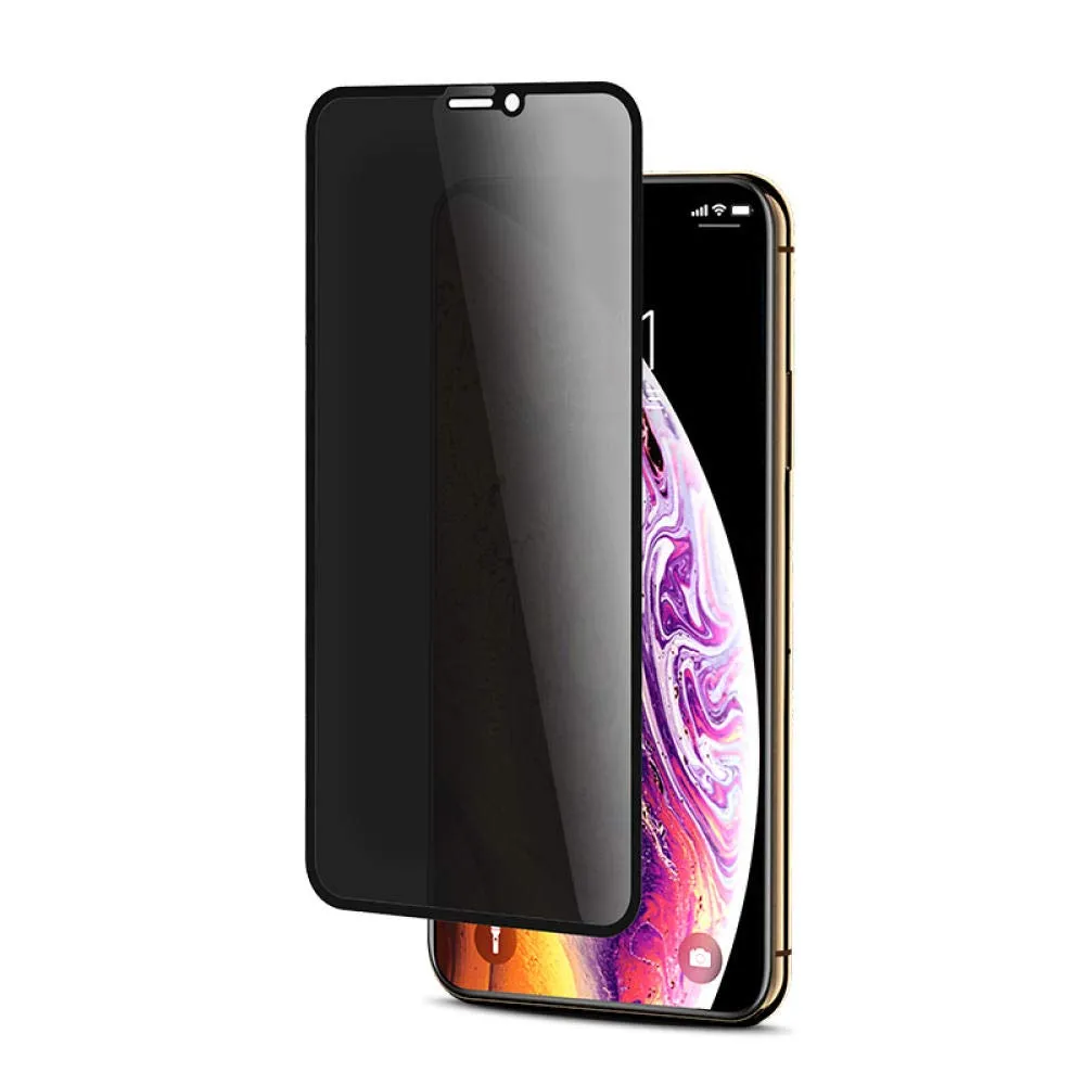 Anti-Spy Privacy Tempered Glass Skärmskydd för iPhone 11 12 Pro Max X XR 7 8 Plus med förpackning