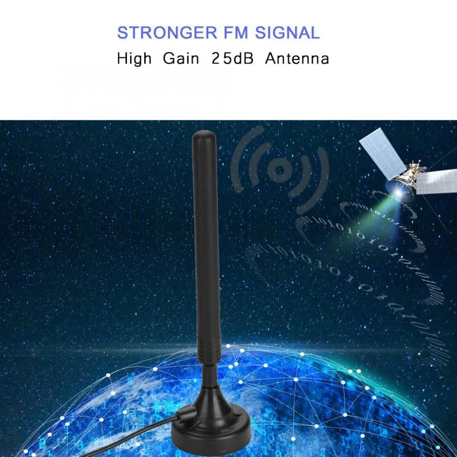 Antenna FM USB Ad Alto Guadagno 25dB, 85-112 MHz, Plug-and-play, Per Ricezione Radio In Ambienti Difficili