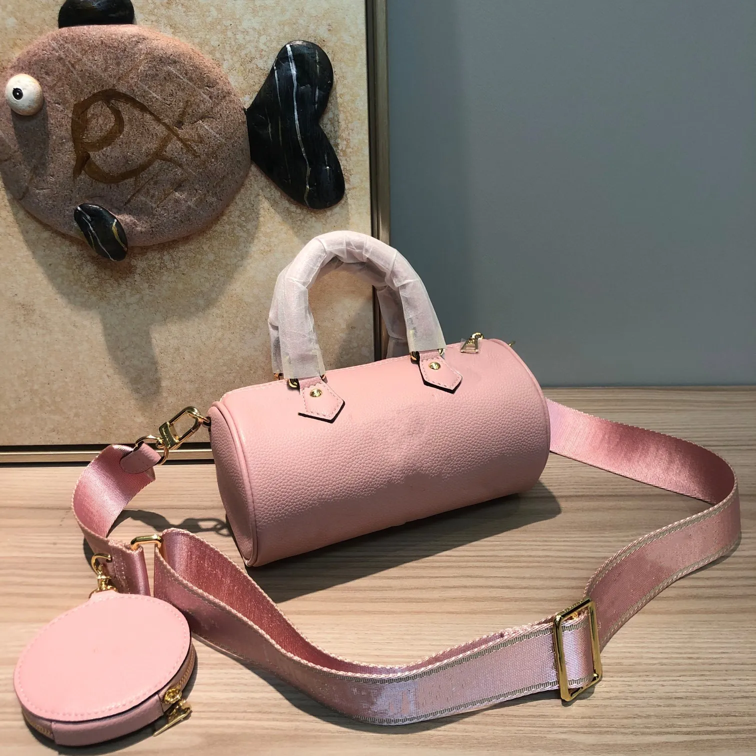 2021 패션 브랜드 여성 보스턴 가방 고급 디자이너 미니 핸드백 메이크업 핸드백 지갑 지갑 크기 20cm10cm10cm