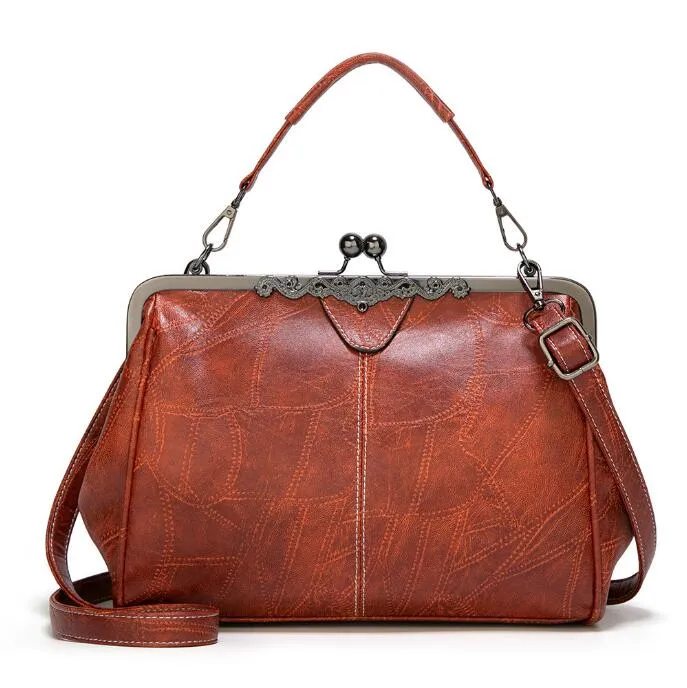 2021 New Luxury Women 's Bag 패션 메신저 가방 핸드백 All-Match 오일 가죽 One-Shoulder Messengers Pack