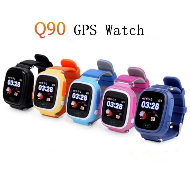 Q90 Bluetooth Smartwatch med GPS WiFi LBS för iPhone iOS Android Smart Phone Wear Clock Wearable Device 5 Färger