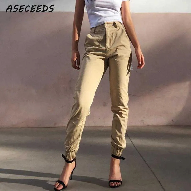 Women s Camo Print Cargo Joggers High Waist Black Chain Capris Trousers