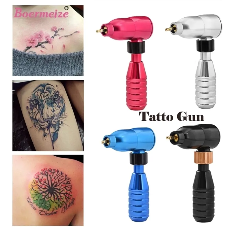 Tattoo Machine Gun Rotary Aluminium Permanent Makeup Body Art Shader Liner för Tattoo Strömförsörjning Needels Tattoo Supply Tools 220228