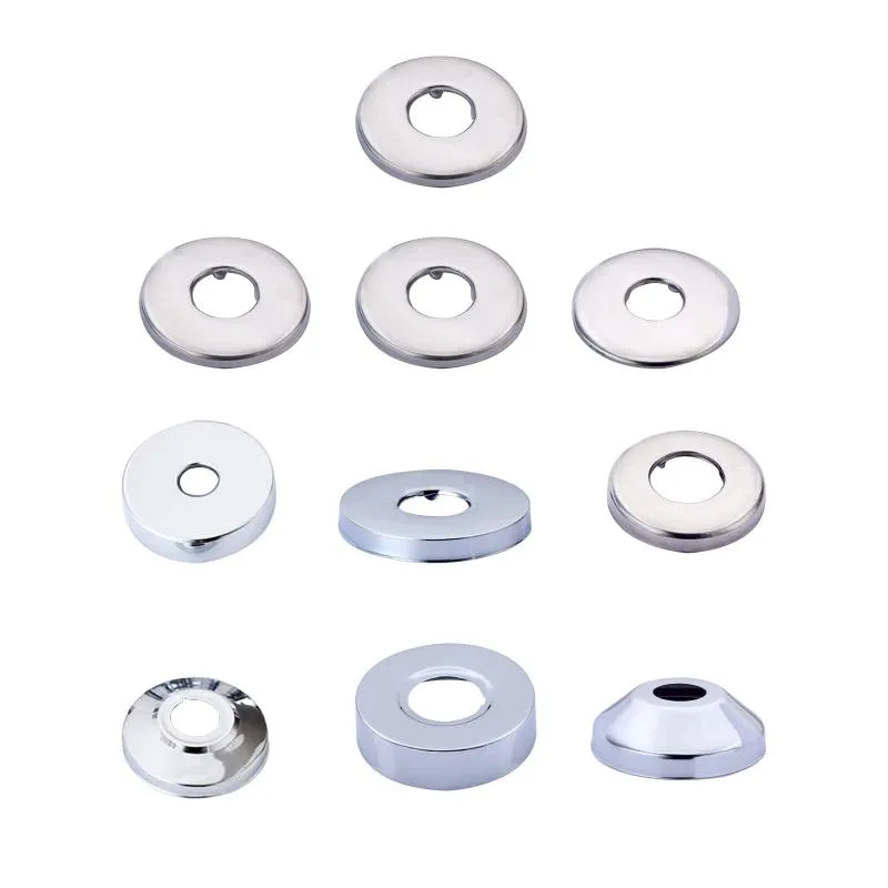 Handle Faucet Wall Split Flange Stainless Steel Round Escutcheon Plate Water Pipe Covers Fit For