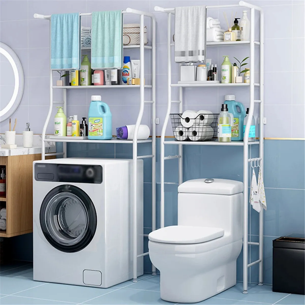 3 Tier Over Tall Bathroom Shelving Unit Rack Shelf Unit Organizer