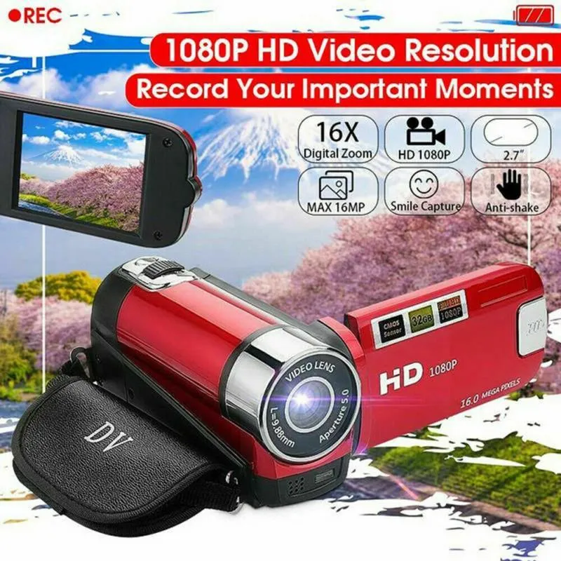 Acuvar MF140 1080P HD Digital Camcorder - 24MP, 16X Zoom, Night Vision, TFT LCD