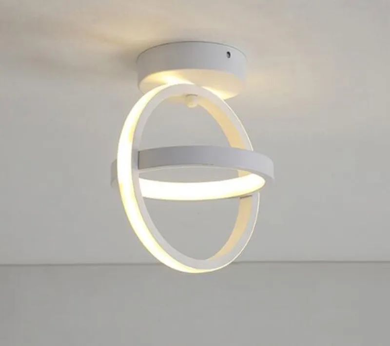 Plafoniere moderne a LED Lampada per corridoio Corridoio Quadrato dorato Rotondo Luce per montaggio al coperto in soggiorno Camera da letto Balcone Apparecchi per la casa oro bianco nero