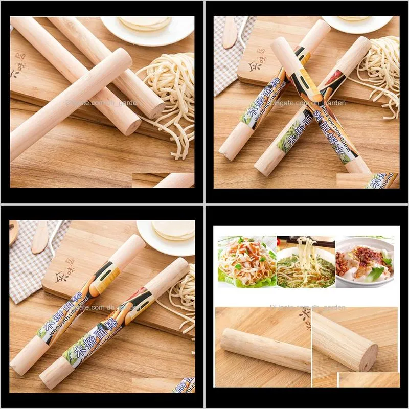 natural wooden rolling pin fondant cake decoration kitchen tool durable non stick dough roller high quality sn1957