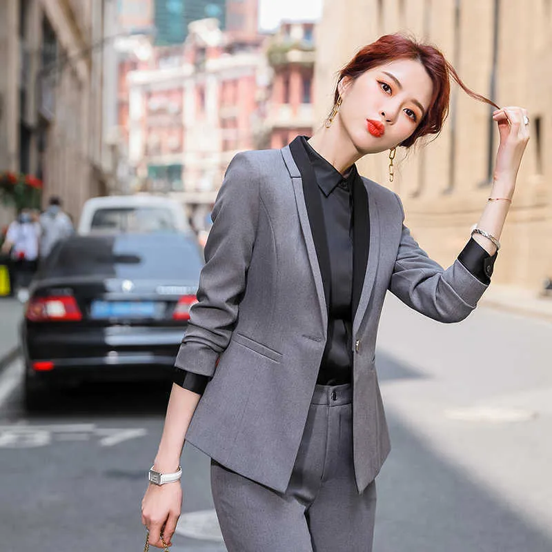 New Style Autumn Trouser Jacket Business Outfits Women Office Work