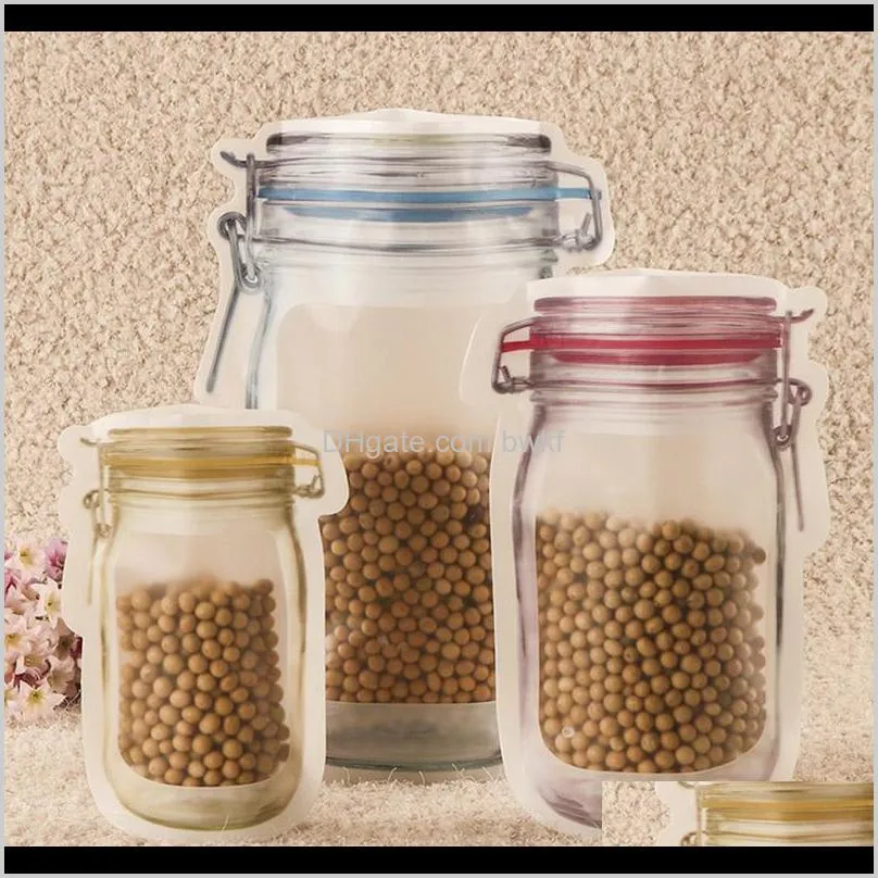 reusable jar bag candy storage portable seal nut snack organizer bags