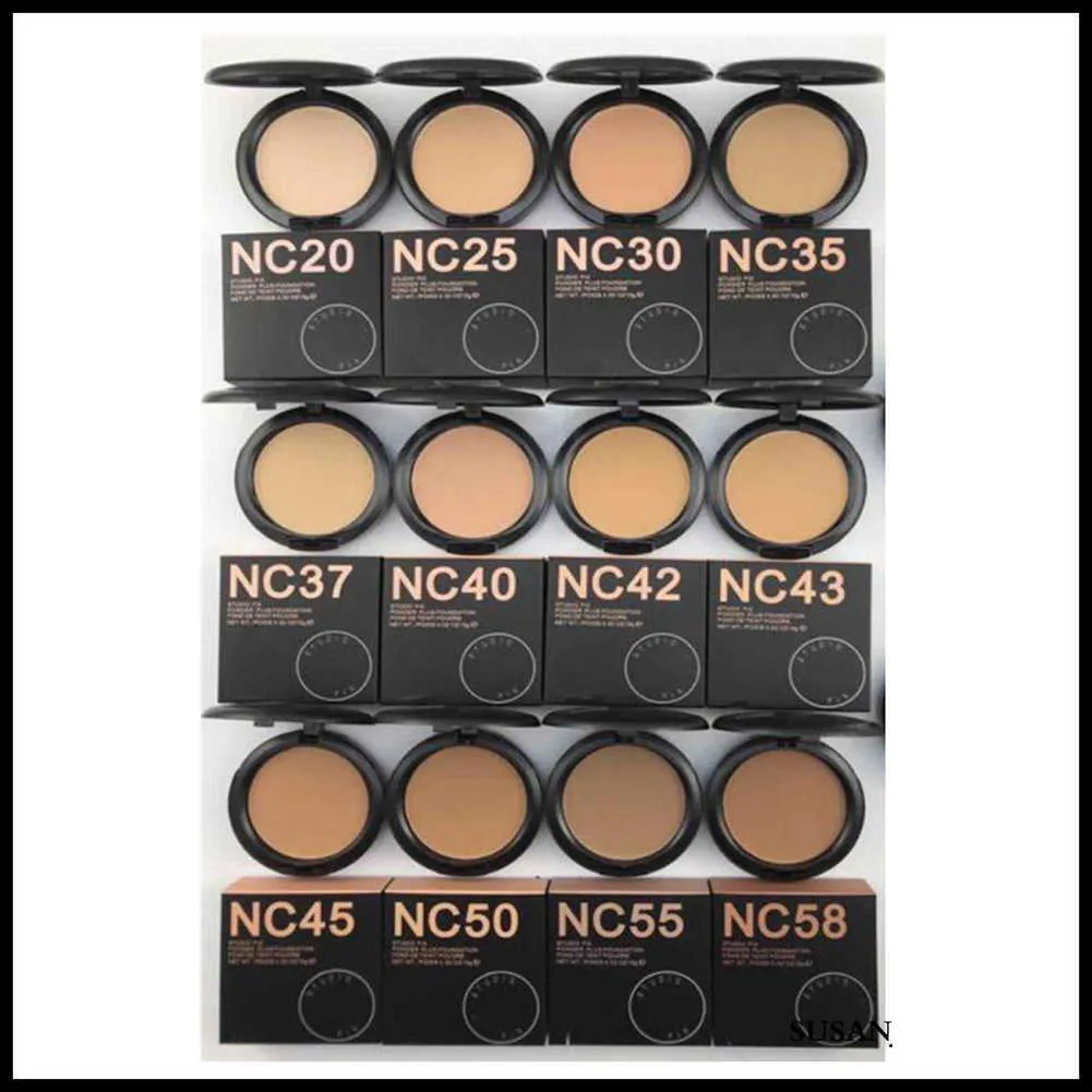 STOCK Face Pressed Powder Foundation Makeup 15g NC 12 Färger Professionell kosmetika för kvinnor Skönhet