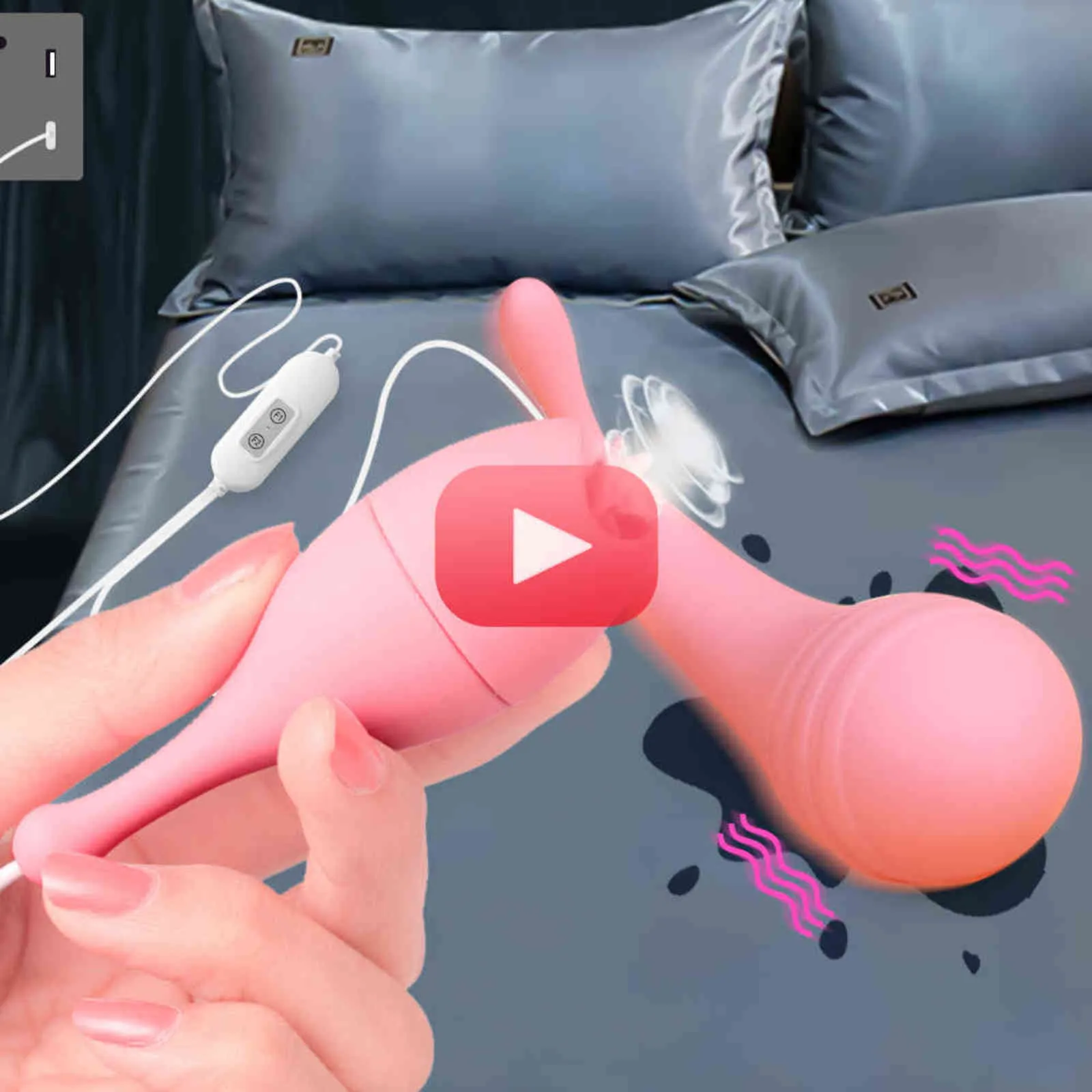 Eggs Double Egg Vibrator for Women Vaginal Balls Pussy Licking Toy Clitoris Stimulator Female Tongue Masturbator Adult Sex Machine 1124