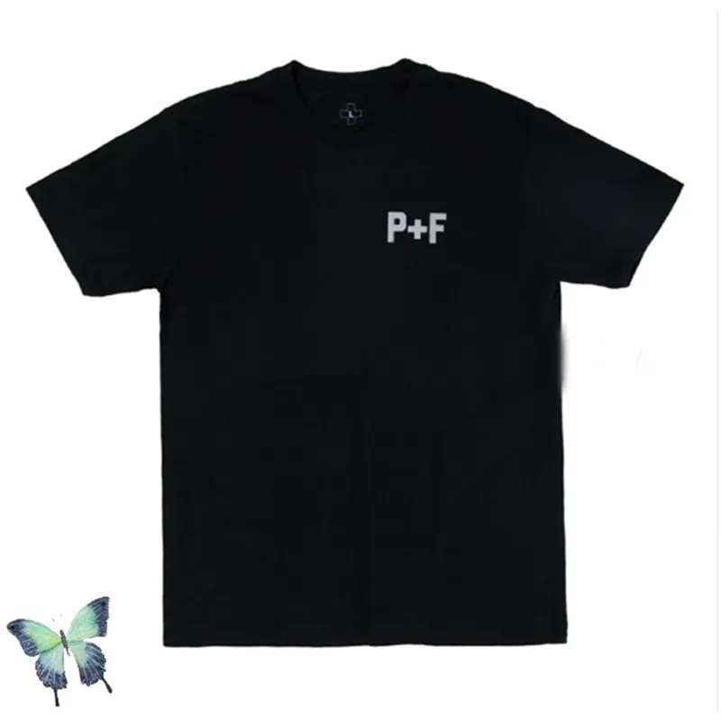 P + F 3M Светоотражающие футболки Faces Faces Высококачественные Сплошные Цветные Футболка Мужчины Женщины Мода Повседневные Места + Лица S 210420