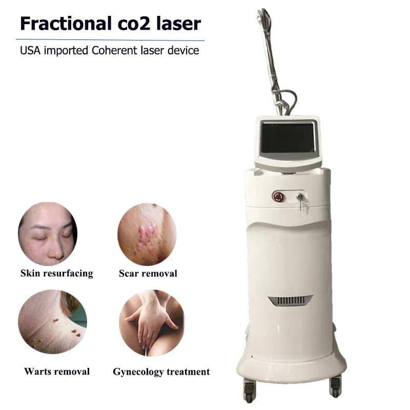 Gynecology laser co2 fractional acne scars removal skin resurfacing beauty machines USA Coherent lasers metal tube 3 heads
