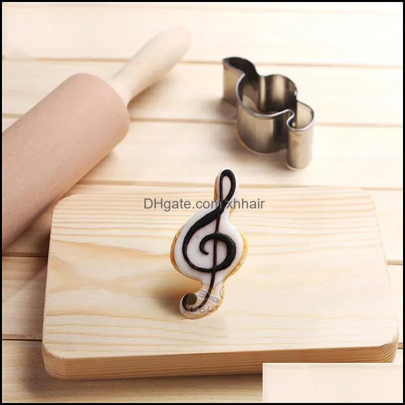 1pcs DIY Music Note Shape Cookie Biscuit Cutter Stainless Steel Mold Mould For Cake Bread Fondant Candy Chocolate Bakeware Tools Baking